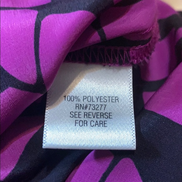 Dana Buchanan Black Purple Sleeveless Button Top 👠 - Picture 11 of 13